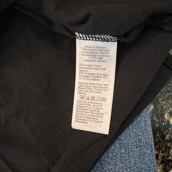 NWT J. Crew Black Slub Cotton-Blend Rolled Short-Sleeve Tee - Picture 7 of 11